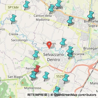 Mappa Via De Gasperi Fratelli, 35030 Selvazzano Dentro PD, Italia (3.1225)