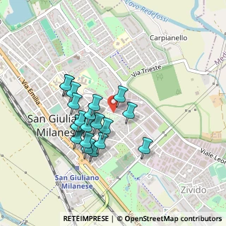 Mappa Via Privata Gorizia, 20098 San Giuliano Milanese MI, Italia (0.385)