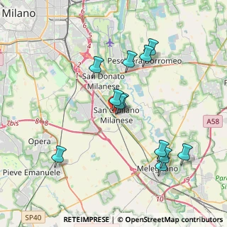 Mappa Piazza Alfieri Vittorio, 20098 San Giuliano Milanese MI, Italia (3.725)
