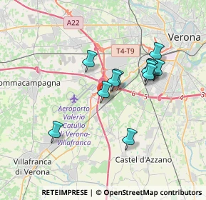 Mappa Via Vertua, 37062 Villafranca di Verona VR, Italia (3.02333)