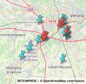 Mappa Via Vertua, 37062 Villafranca di Verona VR, Italia (3.58056)