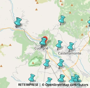Mappa Via Grosso, 10082 Cuorgnè TO, Italia (6.2235)