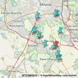 Mappa Via Mincio, 20089 Rozzano MI, Italia (3.86917)