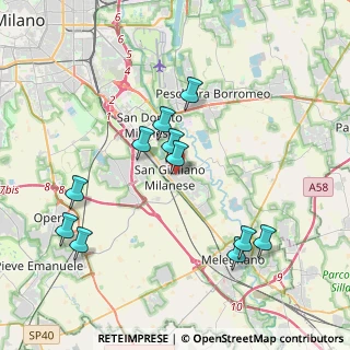 Mappa Via Monti Vincenzo, 20098 San Giuliano Milanese MI, Italia (3.90818)