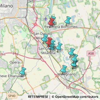 Mappa Via Monti Vincenzo, 20098 San Giuliano Milanese MI, Italia (3.36357)