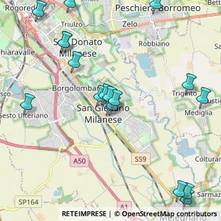 Mappa Via Monti Vincenzo, 20098 San Giuliano Milanese MI, Italia (2.54944)