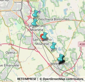 Mappa Via San Giovanni Bosco, 20098 San Giuliano Milanese MI, Italia (4.22636)
