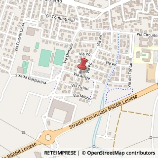Mappa Via Adige, 17, 25016 Ghedi, Brescia (Lombardia)
