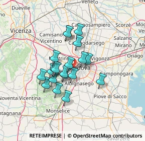 Mappa Via Monteortone, 35142 Padova PD, Italia (10.0165)