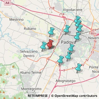 Mappa Via Monteortone, 35142 Padova PD, Italia (3.58692)