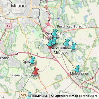 Mappa Via Sicilia, 20098 San Giuliano Milanese MI, Italia (4.13727)