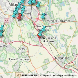 Mappa Via Sicilia, 20098 San Giuliano Milanese MI, Italia (6.627)