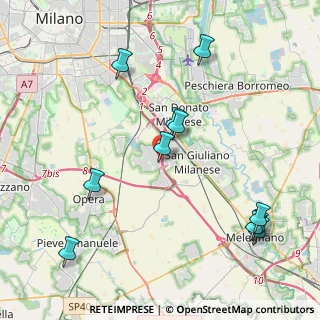 Mappa Via Sicilia, 20098 San Giuliano Milanese MI, Italia (4.68455)