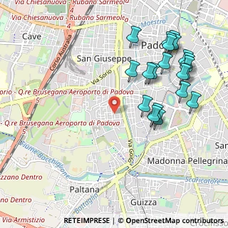 Mappa Via Livorno, 35142 Padova PD, Italia (1.169)