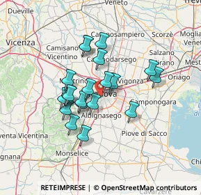 Mappa Via Livorno, 35142 Padova PD, Italia (10.8215)