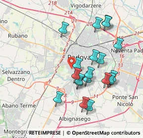 Mappa Via Livorno, 35142 Padova PD, Italia (3.62211)
