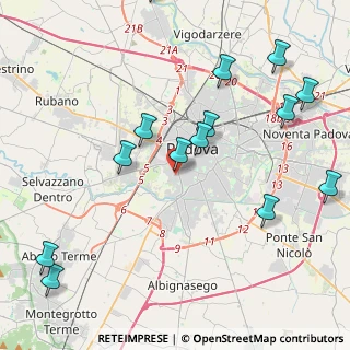 Mappa Via Livorno, 35142 Padova PD, Italia (5.025)