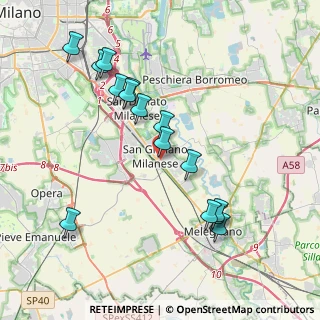 Mappa Via Costituzione, 20098 San Giuliano Milanese MI, Italia (3.968)