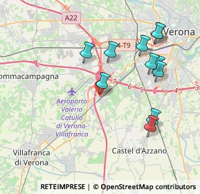 Mappa Viale Europa, 37062 Villafranca di Verona VR, Italia (4.02364)