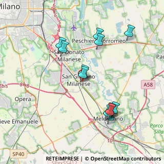 Mappa Via Antonio Gramsci, 20098 San Giuliano Milanese MI, Italia (3.84333)