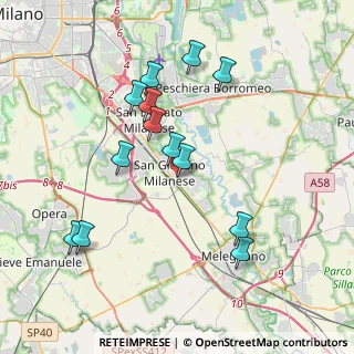 Mappa Via Antonio Gramsci, 20098 San Giuliano Milanese MI, Italia (3.75308)