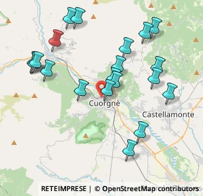 Mappa Via Rivassola, 10082 Cuorgnè TO, Italia (4.0525)