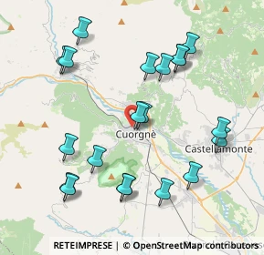 Mappa Via Rivassola, 10082 Cuorgnè TO, Italia (4.232)