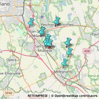 Mappa Via Brigate Partigiane, 20098 San Giuliano Milanese MI, Italia (2.69231)