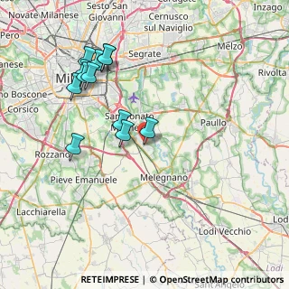 Mappa Via Brigate Partigiane, 20098 San Giuliano Milanese MI, Italia (7.99167)
