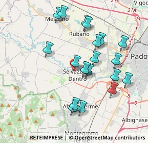 Mappa Via Giuseppe Verdi, 35030 Selvazzano Dentro PD, Italia (3.662)