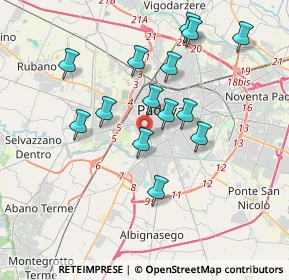 Mappa Via Urbino, 35142 Padova PD, Italia (3.42571)
