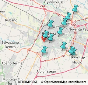 Mappa Via Urbino, 35142 Padova PD, Italia (3.63091)