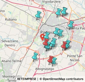 Mappa Via Urbino, 35142 Padova PD, Italia (3.57895)