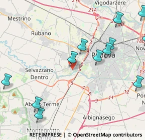 Mappa Via Montericco, 35143 Padova PD, Italia (5.63769)