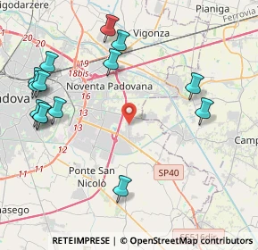 Mappa Via Zago, 35020 Villatora PD, Italia (5.01571)