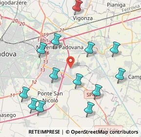 Mappa Via Zago, 35020 Villatora PD, Italia (4.55615)