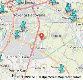 Mappa Via Zago, 35020 Villatora PD, Italia (3.51417)