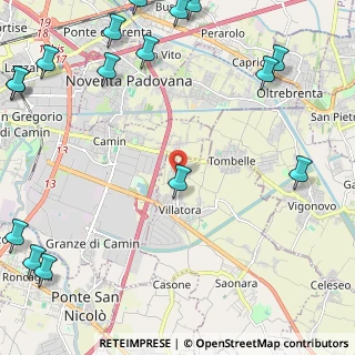 Mappa Via Zago, 35020 Villatora PD, Italia (3.50125)