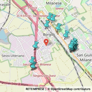 Mappa Via Cremona, 20098 Area Industriale MI, Italia (1.129)