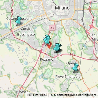 Mappa Via Alberelle, 20089 Rozzano MI, Italia (3.16091)