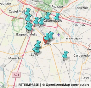 Mappa Via Fratelli Cervi, 25016 Ghedi BS, Italia (6.28857)