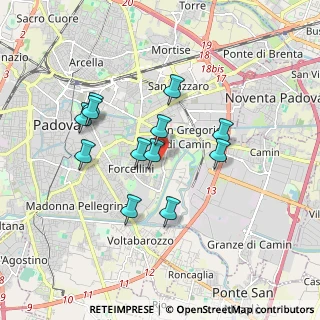 Mappa Via Agostino dal Pozzo, 35129 Padova PD, Italia (1.55167)