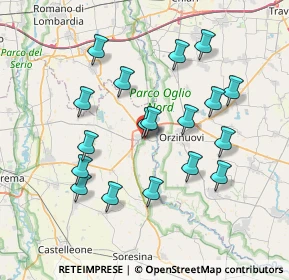 Mappa Via de Baris, 26029 Soncino CR, Italia (7.13333)