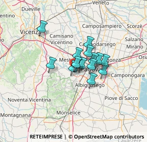 Mappa Via Argine Sinistro, 35030 Selvazzano Dentro PD, Italia (7.64667)