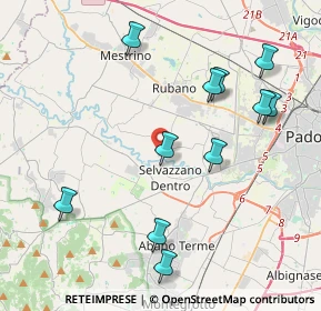 Mappa Via Argine Sinistro, 35030 Selvazzano Dentro PD, Italia (4.37091)