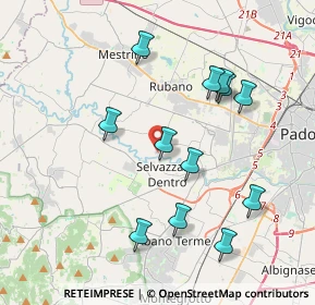 Mappa Via Argine Sinistro, 35030 Selvazzano Dentro PD, Italia (3.85667)