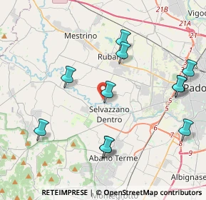 Mappa Via Argine Sinistro, 35030 Selvazzano Dentro PD, Italia (4.42545)