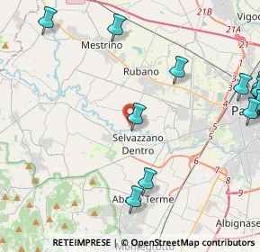 Mappa Via Argine Sinistro, 35030 Selvazzano Dentro PD, Italia (6.554)
