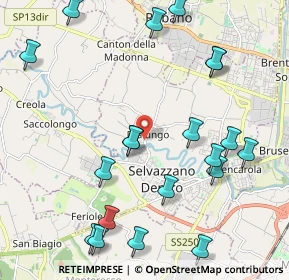 Mappa Via Argine Sinistro, 35030 Selvazzano Dentro PD, Italia (2.4975)