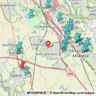 Mappa Via Segrino, 20098 Area Industriale MI, Italia (2.566)